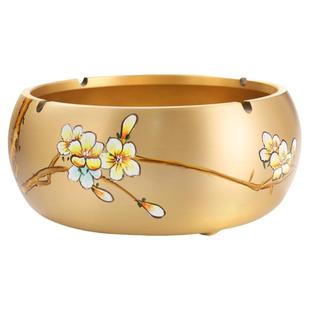 黄铜烟灰缸北欧新中式家用客厅防飞灰烟灰缸创意个性潮流高端定制