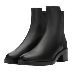 SW 5050 KAIA BOOTIE 粗方跟圆头切尔西靴烟筒靴套筒短靴女