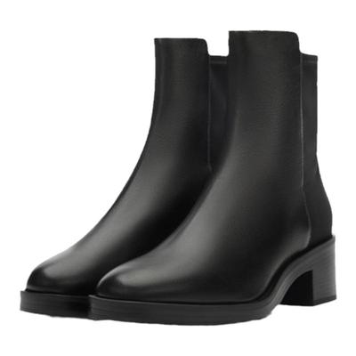 SW24早秋新款粗方跟圆头短靴