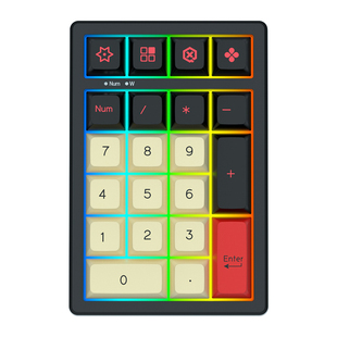 Keycool K21MAX金属小键盘 客制化CNC三模PAD数字机械键盘