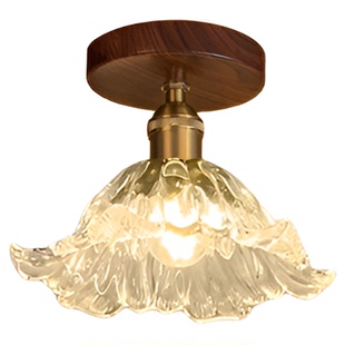 至御法式中古风吸顶灯玄关过道灯创意个性阳台走廊灯玻璃灯X1315