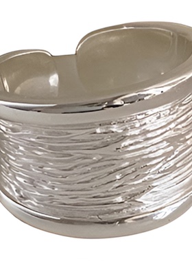 JZ纯银简约冷淡风宽边戒指