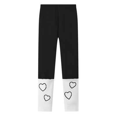 安奈儿童装女童打底裤子冬加绒加厚保暖修身弹力拼接长裤