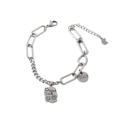 小众goodluck钛钢ins潮风手链