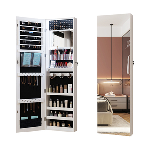 魔镜家居穿衣镜家用带灯镜子全身镜收纳壁挂首饰柜内置感应发光镜