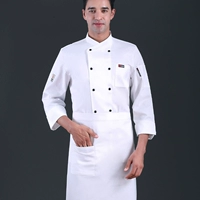 Белый лонгслив, фартук