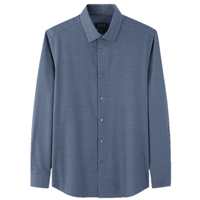 雅戈尔八字领长袖商务绅士衬衫