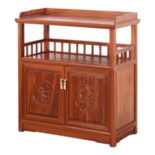 实木茶柜新中式餐边柜储物柜茶水柜茶叶柜酒柜客厅置物架小型边柜