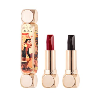 AGAG魔法6色一支六色口红双管雾面哑光不易脱妆不掉色不沾杯持久