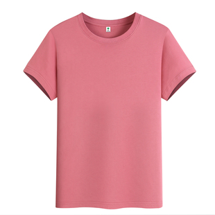 夏季新款短袖t恤男圆领纯棉宽松半袖情侣装纯色学生百搭打底衫潮