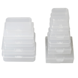 迷你收纳盒小型零件盒方形螺丝小件样品透明塑料PP胶盒子便携带盖