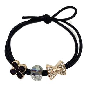 高级感发绳超闪水钻领结发圈韩版气质小香风发饰头绳扎头发橡皮筋