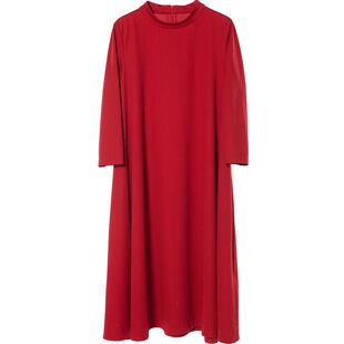 Distin Kidny/迪凯端庄大气连衣裙秋季新款垂感大码裙子女