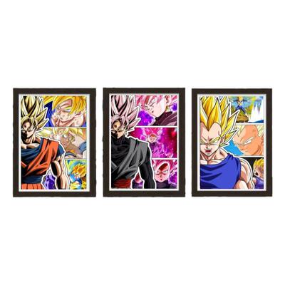 黑悟空贝吉塔悟空立体画龙珠Z3D渐变装饰挂画Dragon Ball Posters