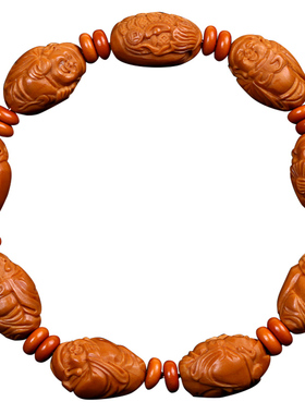 小籽八大财神七夕礼物橄榄核手串