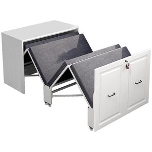 折叠床单人床办公室午休床电脑办公书桌一体家用成人四折床CH10