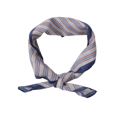 蓝墨竹L.MOZ复古蓝调丝巾2025冬季新款百搭韩版小方巾气质脖配饰