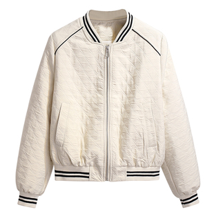 休闲运动夹克棒球服夹棉加厚保暖外套女2025春秋冬季新款短款上衣