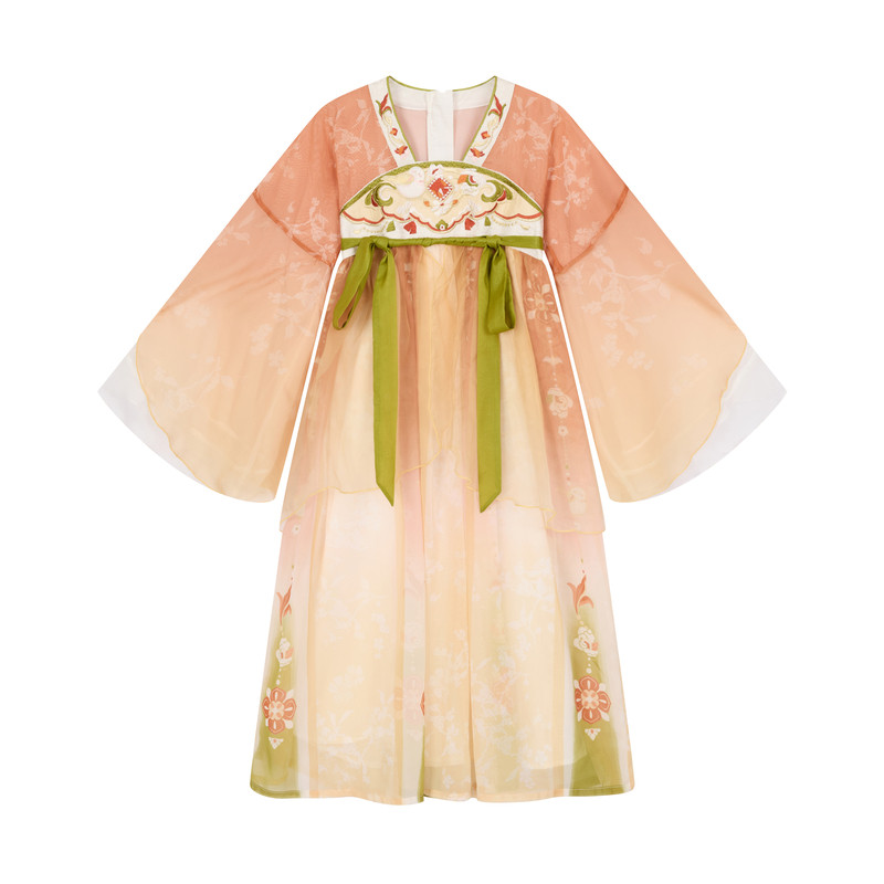 女童秋季新款节日国风汉服连衣裙