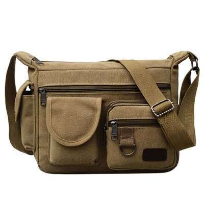 帆布包男士单肩斜挎包工具包