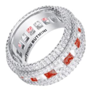 王嘉尔同款NothingButMini黑白游戏星环撞色戒指原创设计情侣对戒