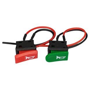 电动车喇叭开关汽车摩托车喇叭改装按钮翘板开关复位小开关带线