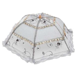 盖菜罩可折叠饭菜罩子餐桌罩食物防苍蝇饭罩神器家用防尘罩伞夏季