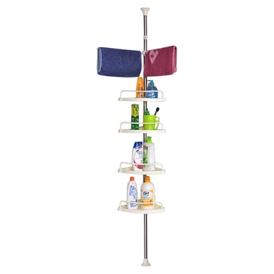 浴室置物架顶天立地不锈钢伸缩杆