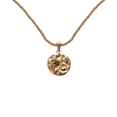 LHwindsor温莎铜镀18k金玫瑰项链