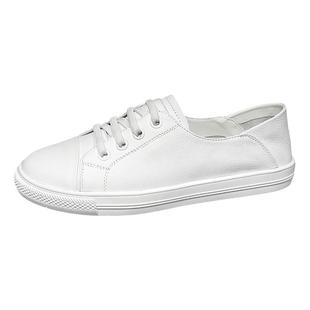 头层牛皮小白鞋女秋真皮2026新款春秋平底休闲两穿单鞋一脚蹬板鞋