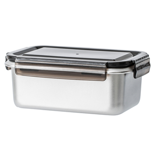 保鲜盒芬兰MISANBROO冰箱冷冻收纳盒316不锈钢密封饭盒水果便当盒