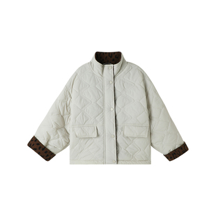 布丁哈鲁童装秋装女童外套2025秋冬新款儿童百搭韩系立领棉衣