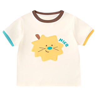 嘟嘟家儿童条纹T恤夏季男童短袖时髦洋气女童上衣宝宝童装潮流新t