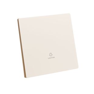 国际电工奶油风可可蛋奶家用86型电源开关一开单控五孔插座面板5