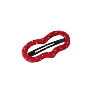 韩国布艺红色掰掰发夹少女显白侧边夹发卡复古洋气刘海夹鸭嘴夹子