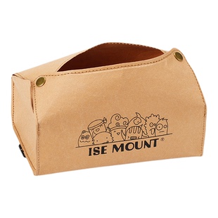 户外挂式纸巾盒牛皮纸材质大开口纸抽袋车载绑带抽纸盒便携抽纸袋