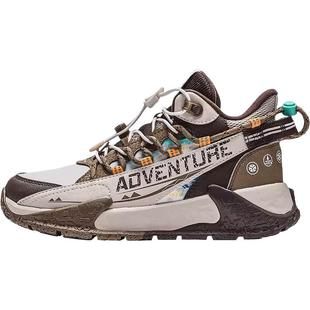 李宁童鞋儿童户外鞋男女大童2025新款冬季保暖防滑中帮休闲运动鞋