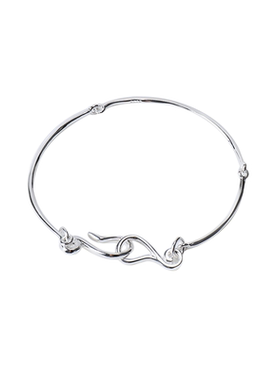 韩国fotl同款极简通体纯银手链