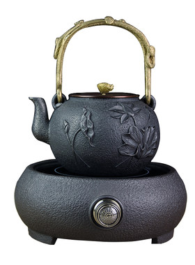 铁壶电陶炉煮茶器蜡膜岩肌纹南部
