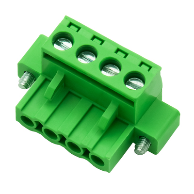 带耳朵法兰接线插头母头2EDGKM-5.08MM插拔式接线端子2EDG5.08