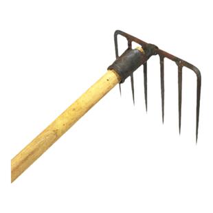 包邮6齿耙8齿耙锄钉耙农用尖齿耙子勾杂物配木柄铁耙带柄小铁耙子