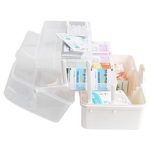 日式医药箱家用大容量药盒收纳箱大号急救箱家庭装全套应急小药箱