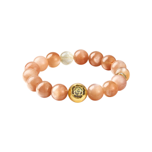 ZEGL生日礼物天然太阳石水晶手串和田玉手链女轻奢小众精致手饰