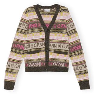 【甄选折扣】GANNI女装 蝴蝶元素V领毛衣针织开衫 K2035861
