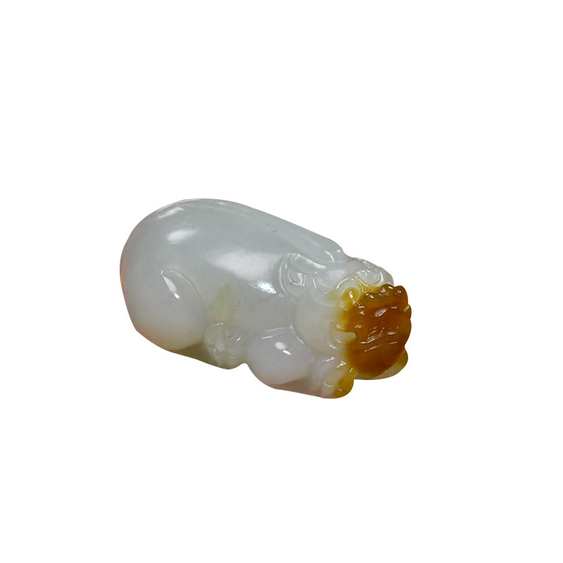 新疆和田玉貔貅吊坠且末料糖白