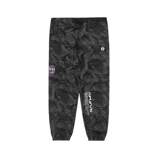 Aape男装秋款猿人徽章字母印花迷彩潮牌束脚长裤6722XAG