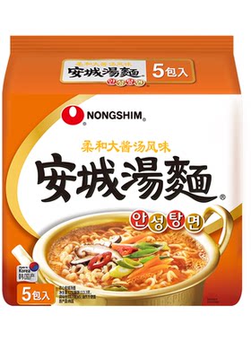 韩国农心安城汤面方便面拉面