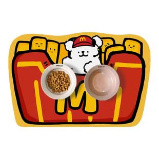 可爱卡通猫咪宠物碗垫皮革餐垫免洗防水防油防滑狗狗宠物通用地垫