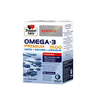 【自营】德国双心鱼油epa高浓度深海鱼油omega3软胶囊rTG结构成人