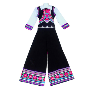 楚雄女装单上衣 左脚舞女装白袖子绣花民族服装彝族女日常生活装